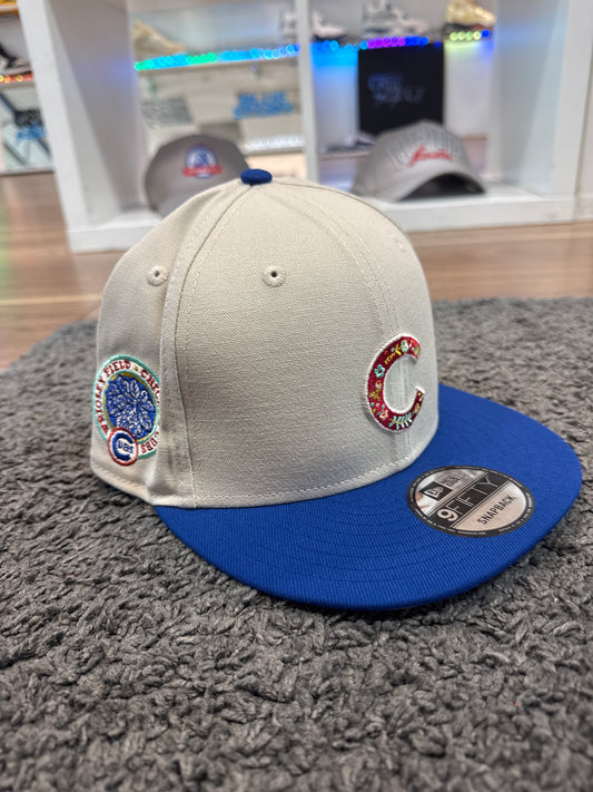 New Era 9Fifty Snapback Cream Blue Cap