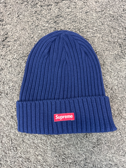 Supreme New Era ribbed beanie Box Logo Navy