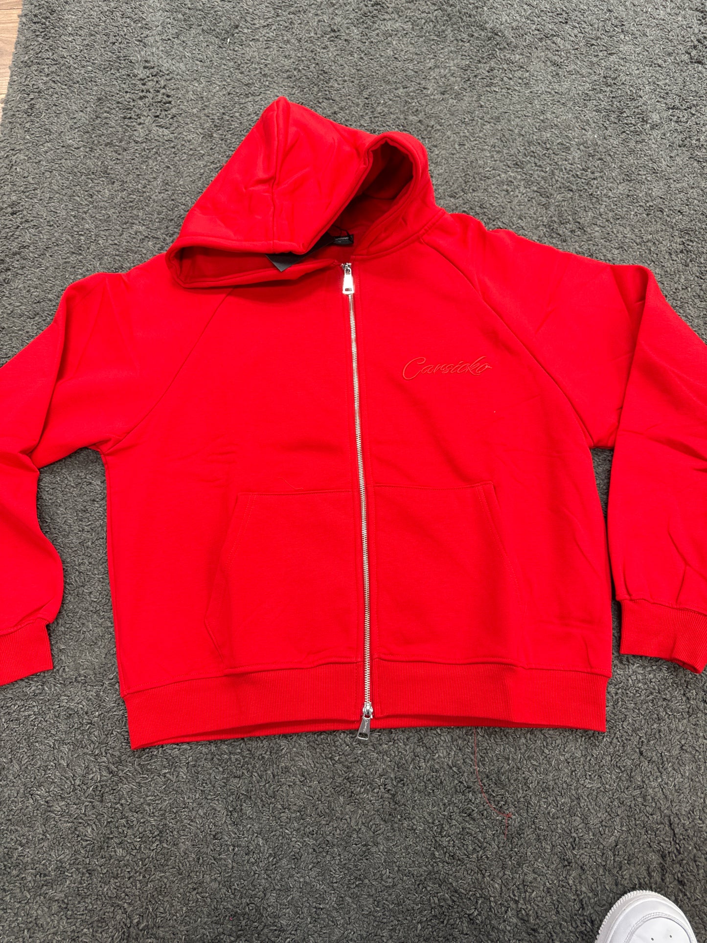 Carsicko London Red Zip Hoodie