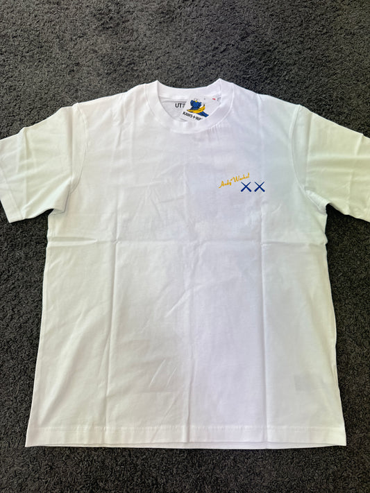 KAWS Warhol Uni Qlo White Blue T-shirt