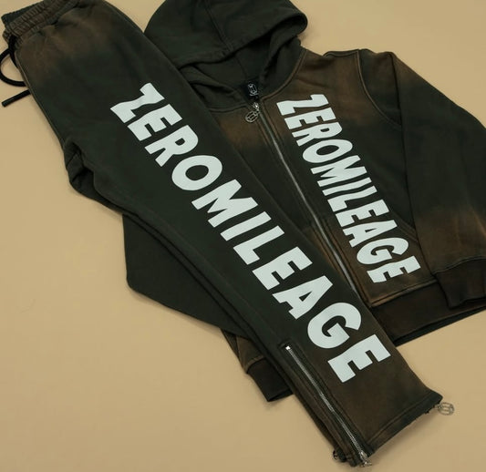 Zero Mileage Brown Grey Tracksuit