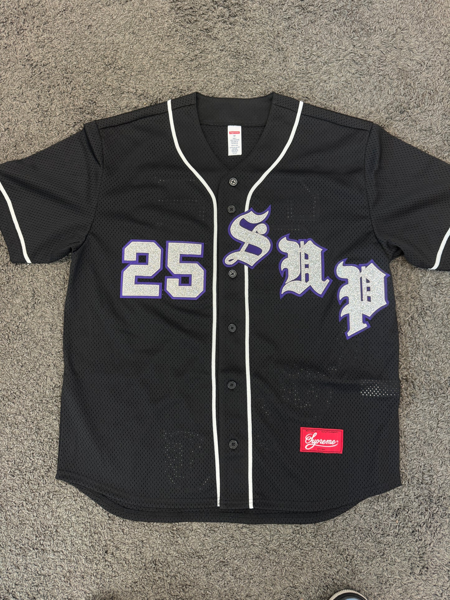 Supreme Baseball Jersey Black