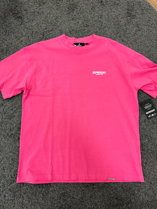 Represent Logo Pink Oversized T