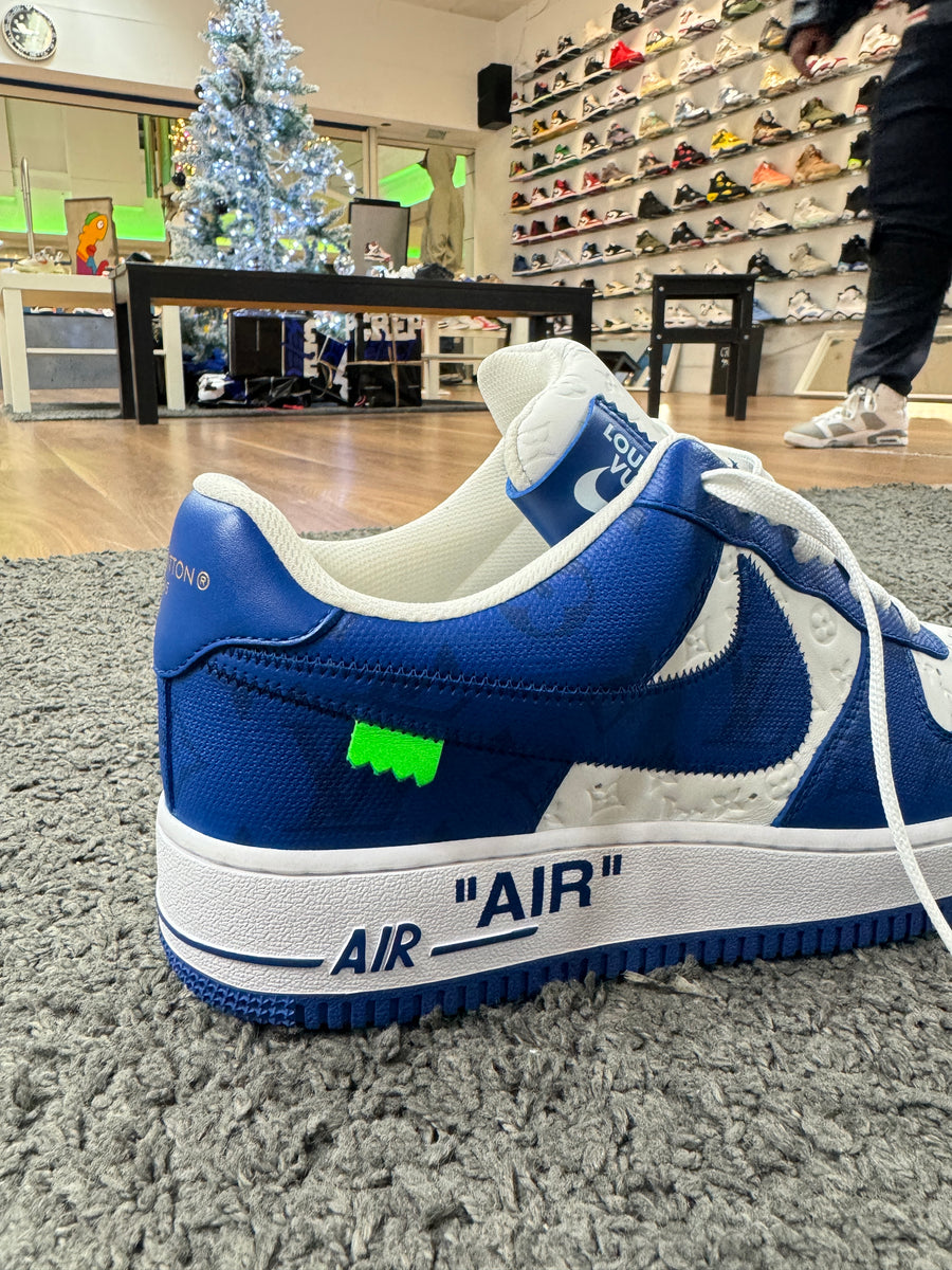 Off white air force 1 blue retail on sale