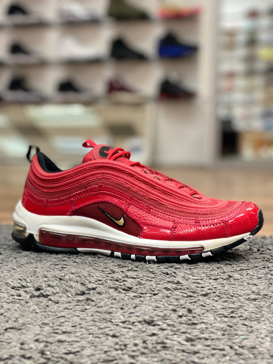Red air max 97 patchwork Clearance