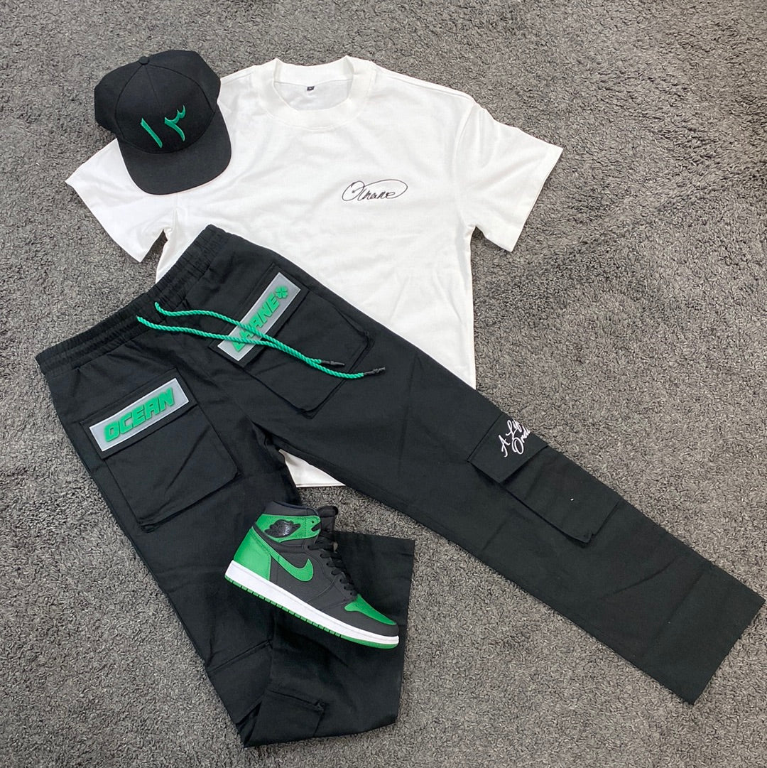 Ocean Lhane Black Green Cargo