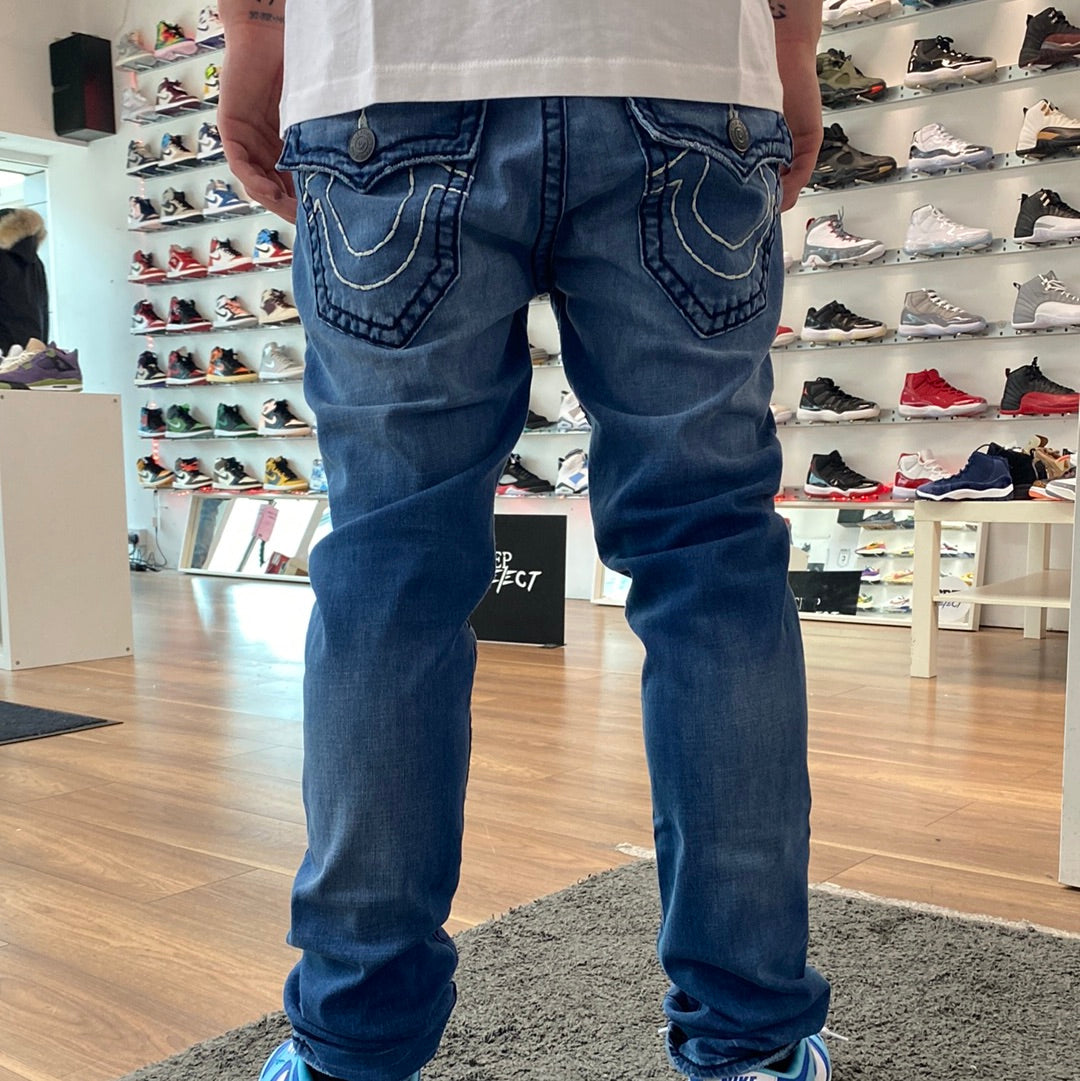 True Religion Rocco Blue Flap Super T Jeans