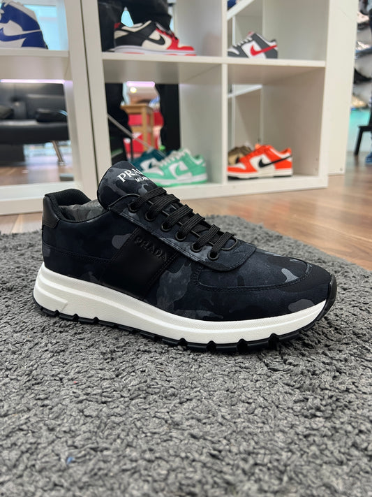 Prada Runner Sneaker Grey Navy Camo