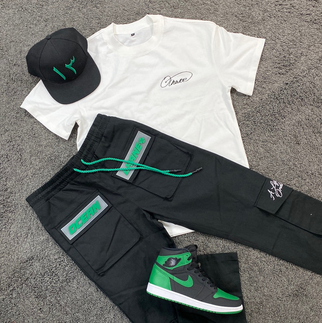Ocean Lhane Black Green Cargo