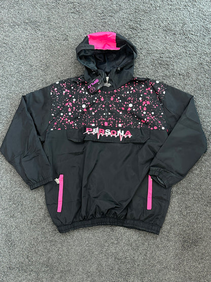 Split windbreaker black and pink