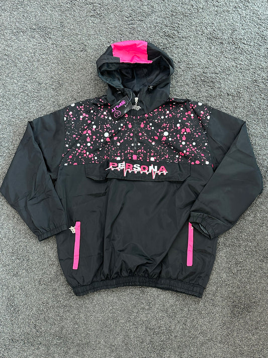 Split windbreaker black and pink