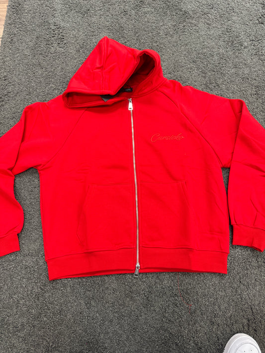 Carsicko London Red Zip Hoodie