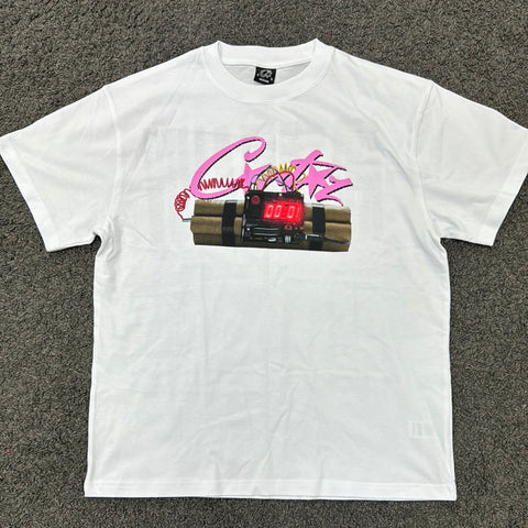 CRTZ T-Shirt White Pink