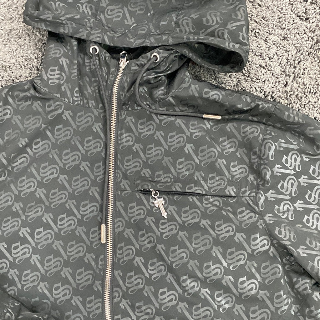 Trapstar Monogram Windbreaker Jacket Black