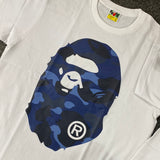 A BATHING APE ABC Camo T White Blue