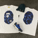 A BATHING APE ABC Camo T White Blue