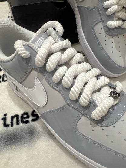 Nike Air Force 1 Premium Wolf Grey Patent