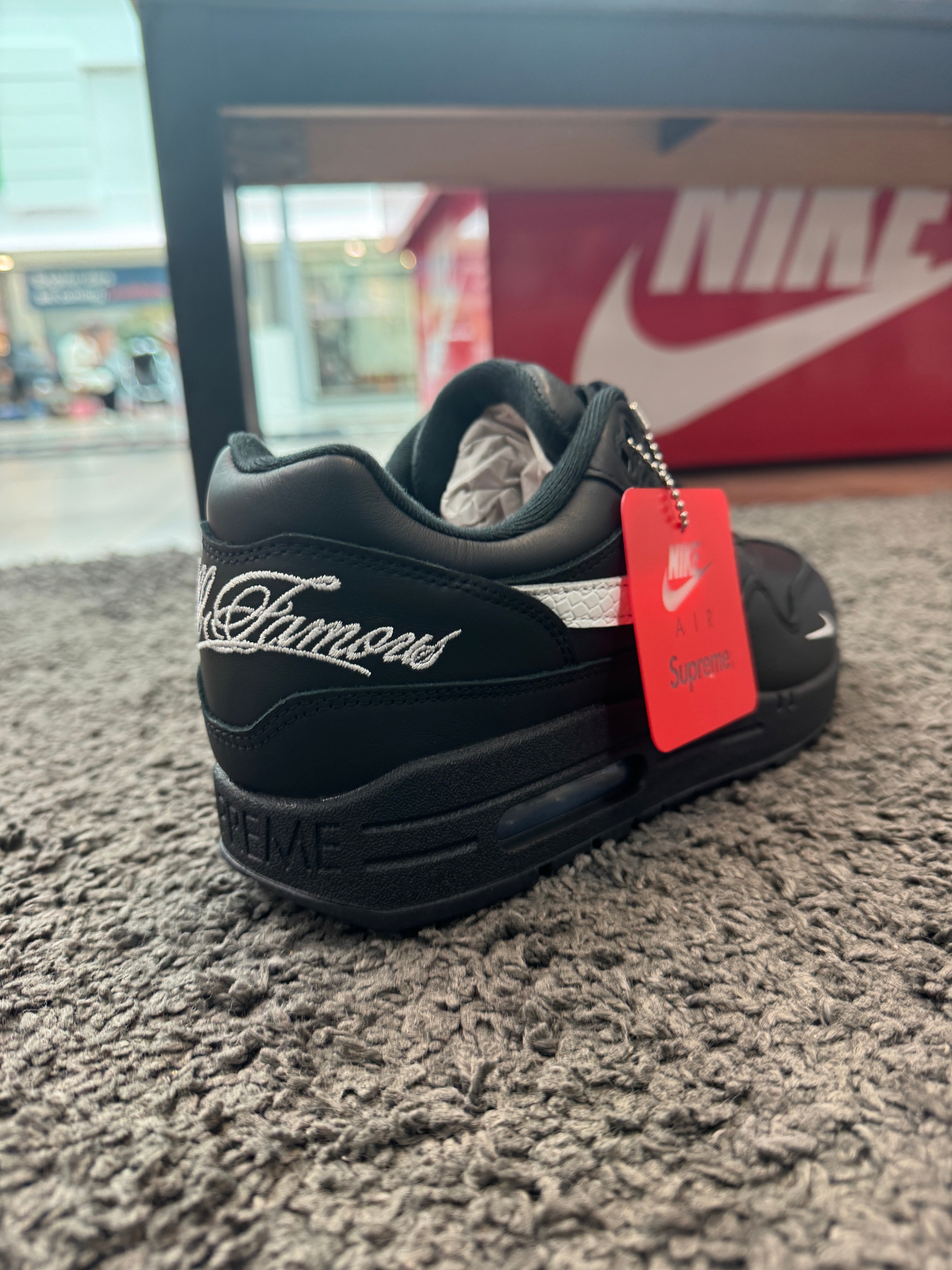 【新品未使用】27cm Supreme Nike Air Max 1 Nike Air Max 1 Black X Supreme – Crep Select