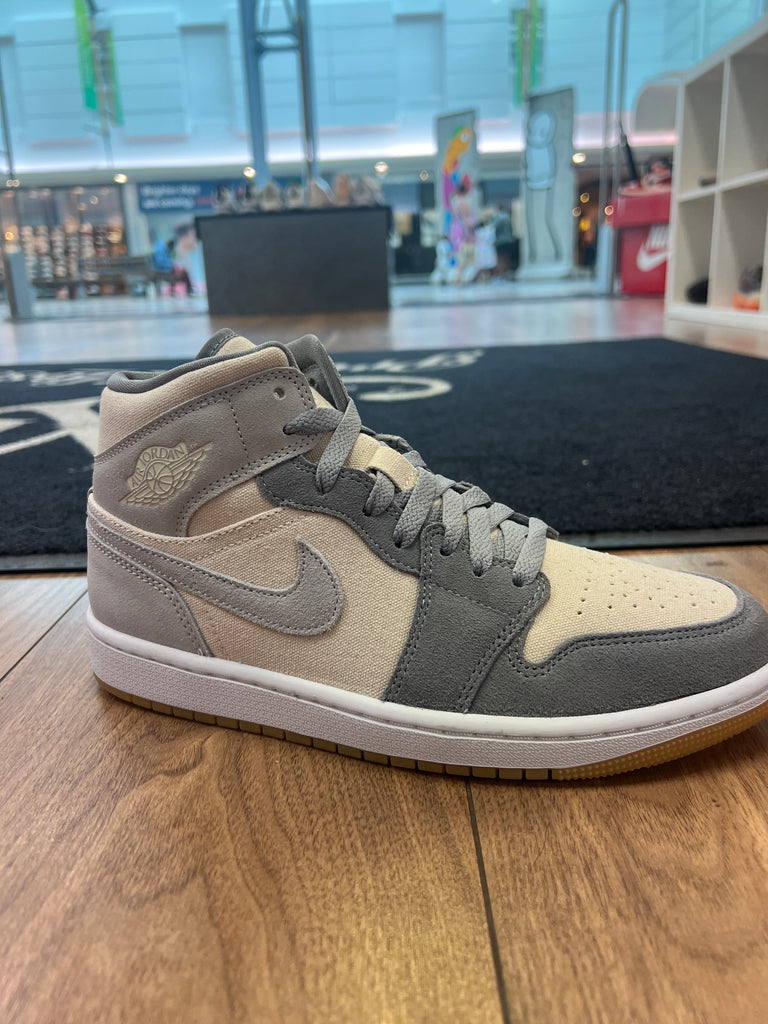 Air Jordan 1 Mid Coconut Milk Particle Grey Crep Select