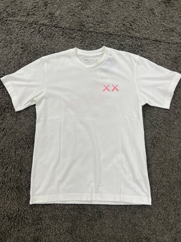 KAWS XX Uni Qlo White Pink T-shirt