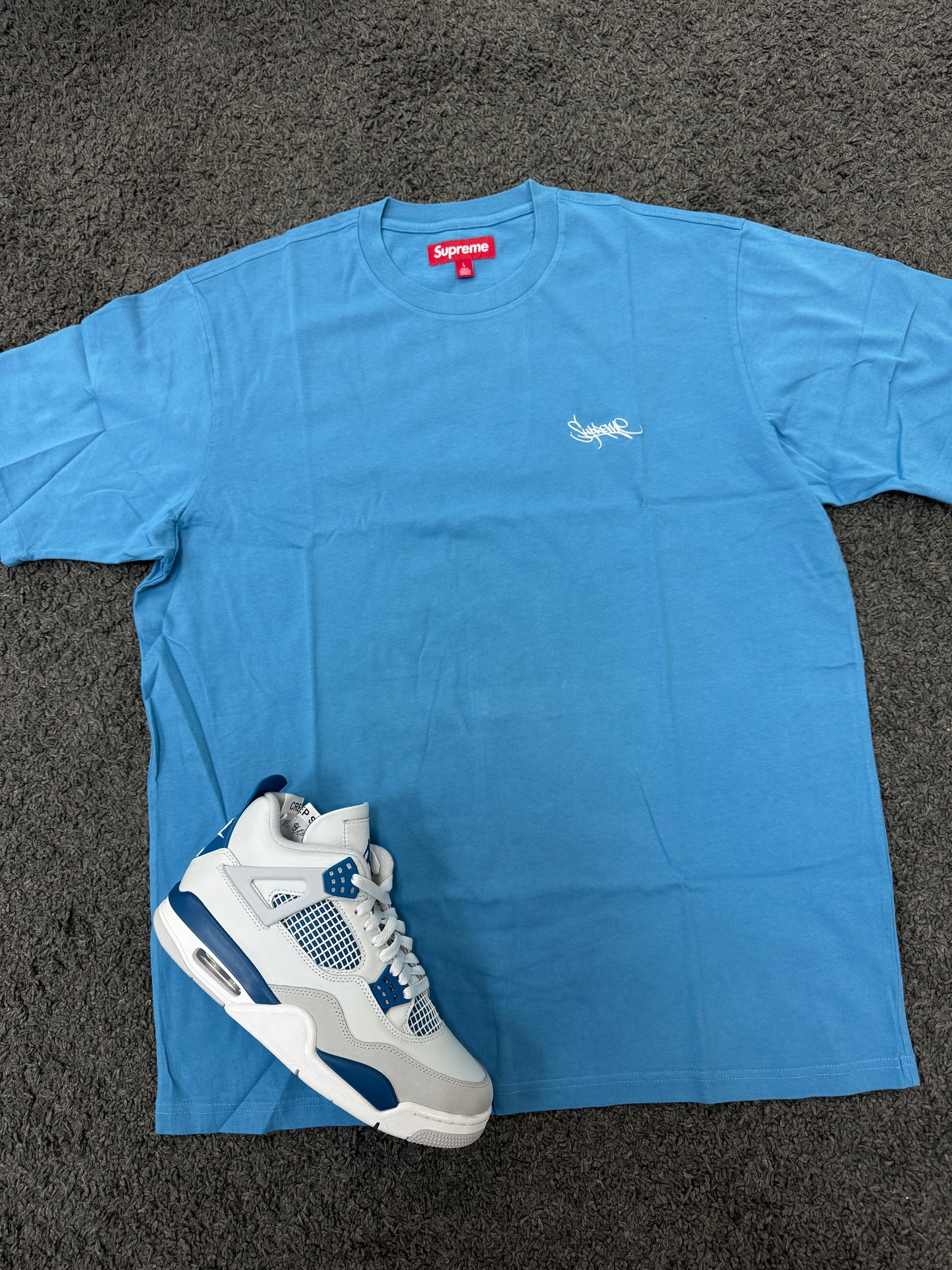 Supreme Logo  Industrial Blue T-shirt