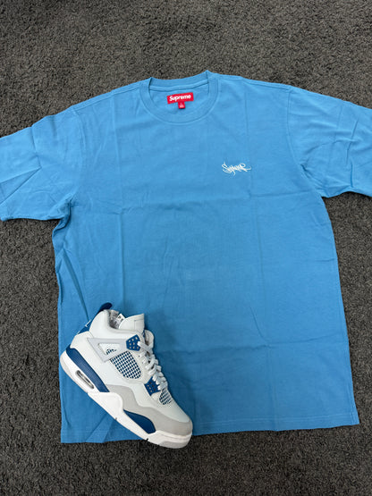 Supreme Logo  Industrial Blue T-shirt