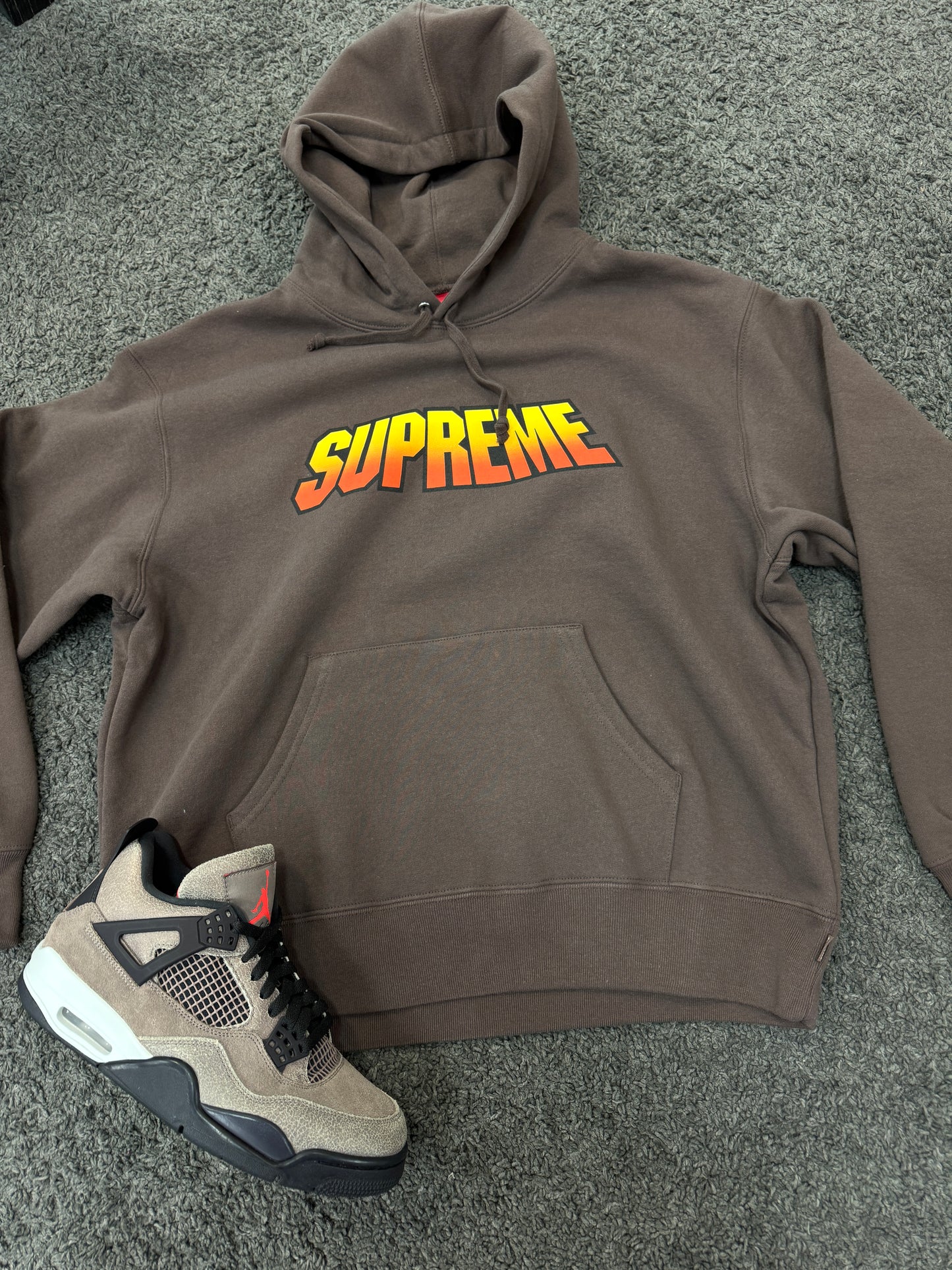 Supreme Sun Hoodie Brown