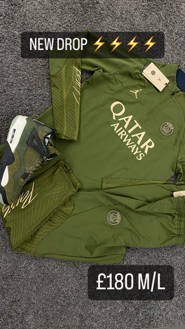 Air Jordan x PSG Football long sleeve top Khaki