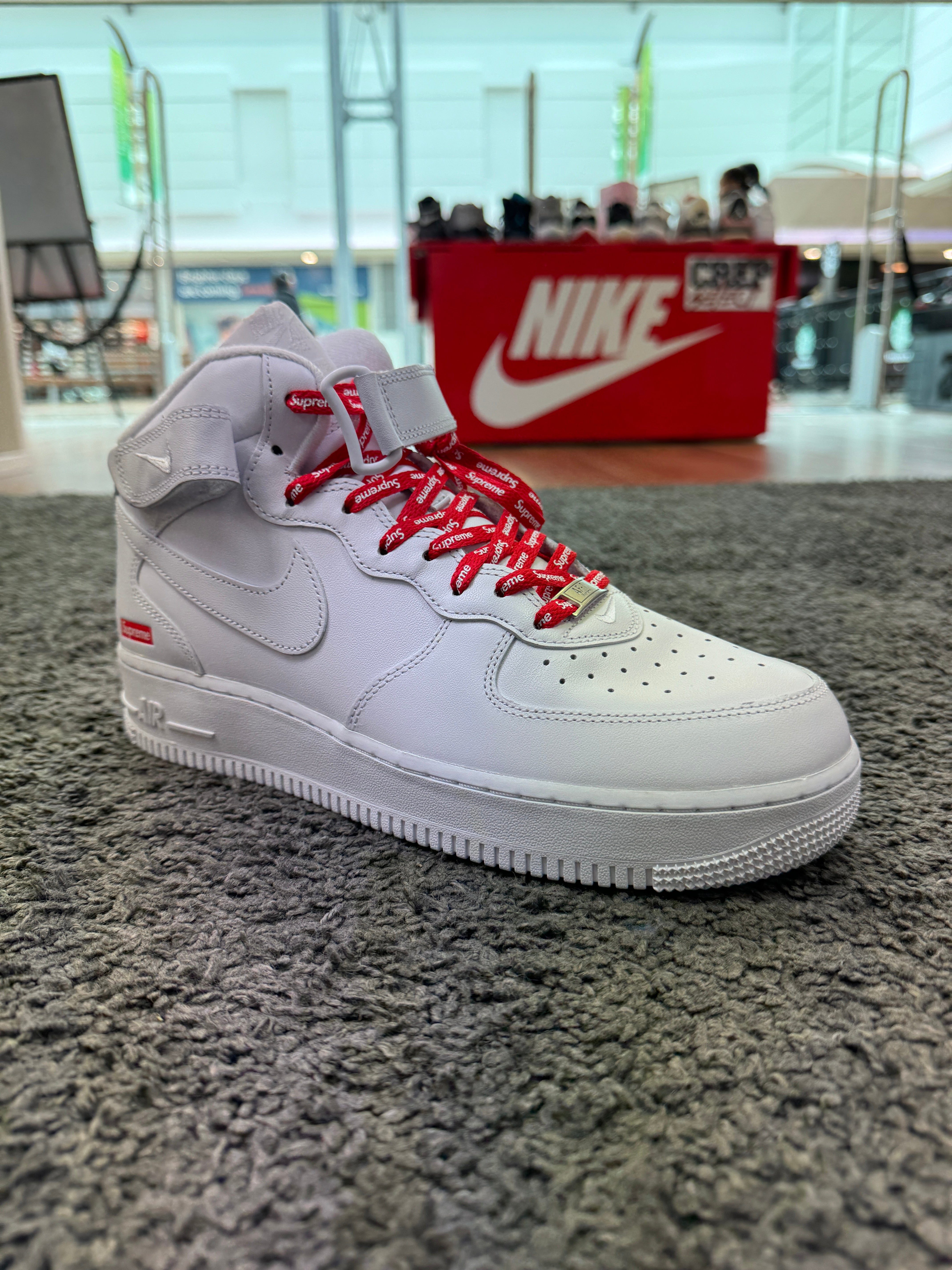 靴 NIKE supreme AIR FORCE 1 28cm Nike Air Force 1 Mid X Supreme White – Crep Select