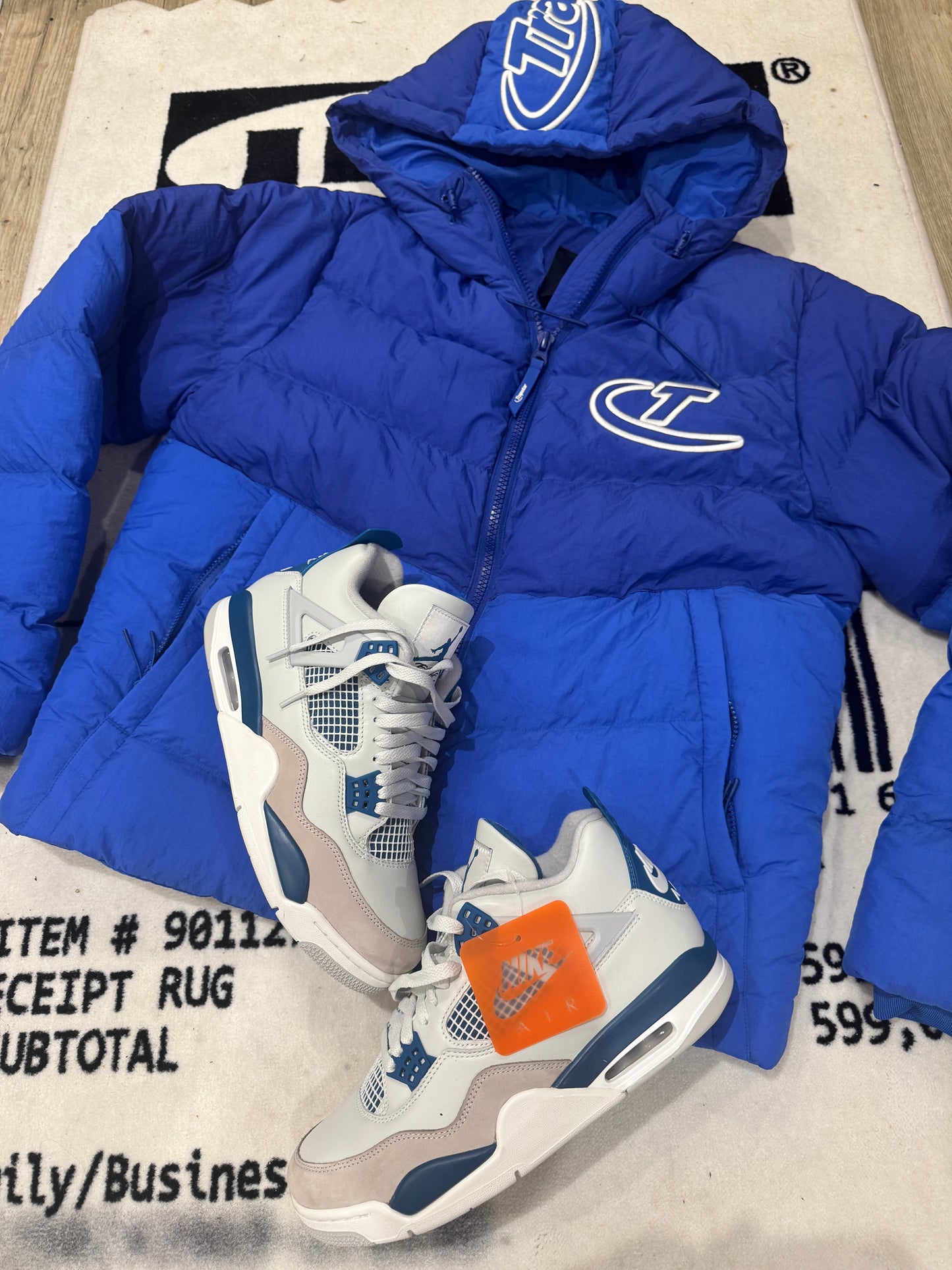 Trapstar Hyperdrive Hooded Puffer Jacket Blue