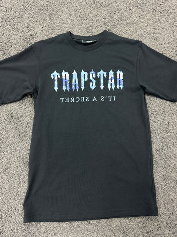 Trapstar Irongate Blue Camo T-shirt Black