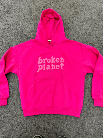 Broken Planet Hoodie Hot Pink