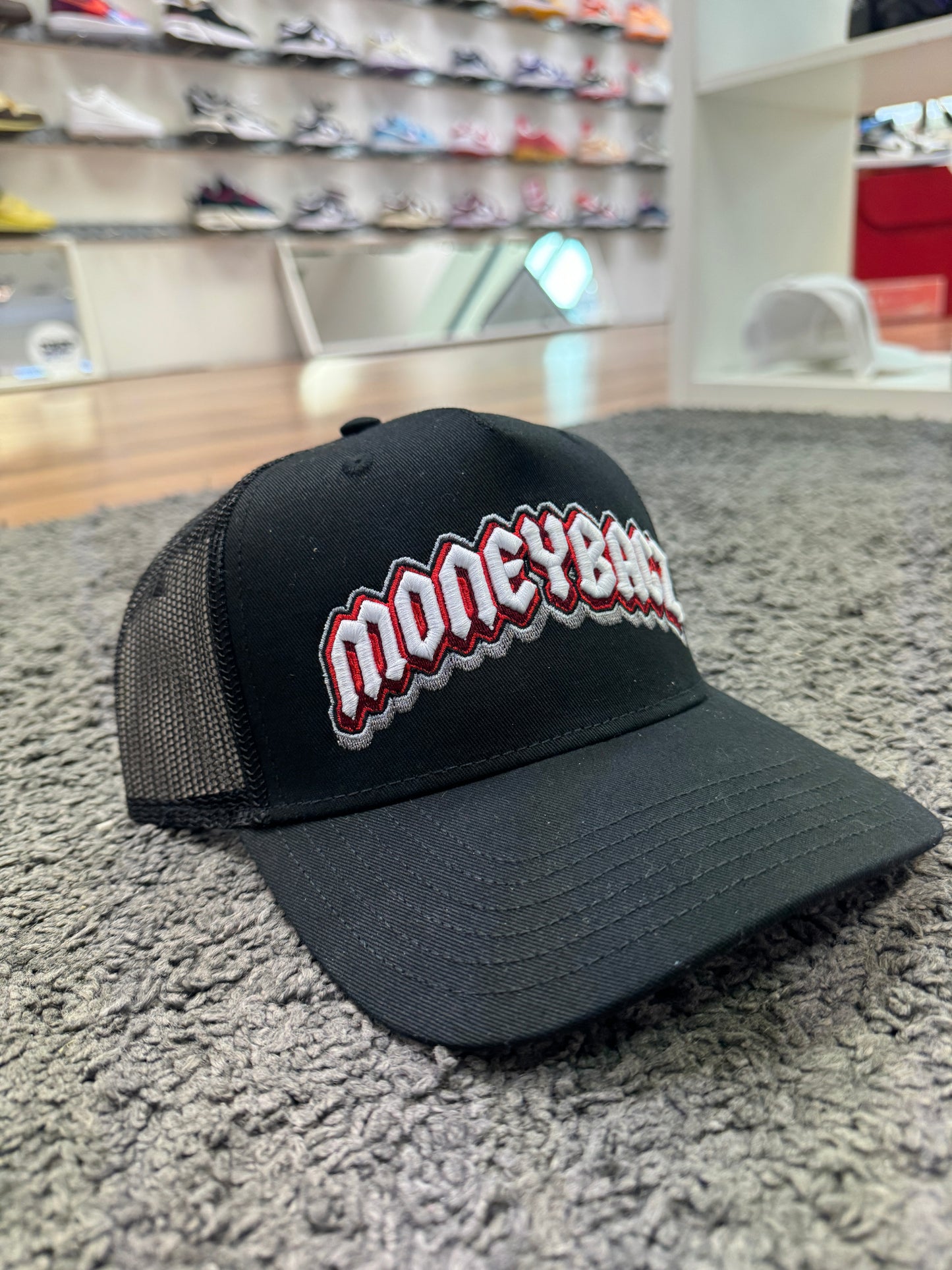 MoneyBagz Snapback Cap Black White Red