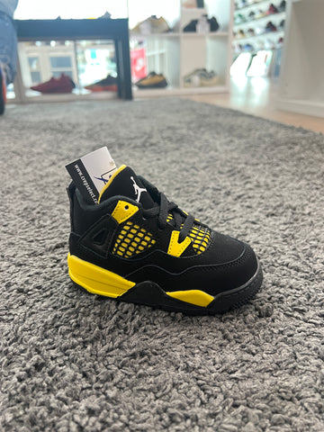 Kids Air Jordan 4 Yellow Thunder TD/PS