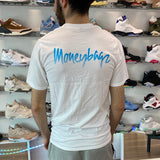 MoneyBagz White Blue logo T-Shirt