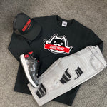 Moneybagz Jumpers Black & Red logo