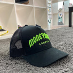 MoneyBagz Snapback Cap Black & Lime Green