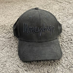 MoneyBagz Snapback Cap Black on Black suede