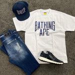 A BATHING APE Stronger White Blue camo blue T-shirt