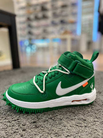 Nike Air Force 1 Hi sneakers in off-white and green