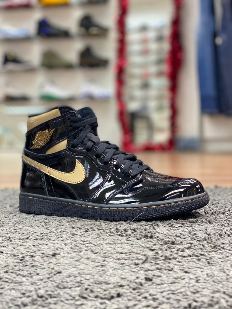 Air Jordan 1 Hight OG Patent Black Gold – Crep Select