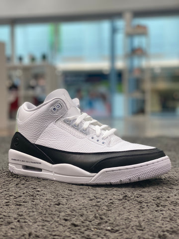 fragment design x Air Jordan 3 White Black