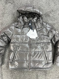 Moncler Maya Quilted Shell Down Hooded Jacket Grey