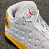 Air Jordan 13 White 'DEL SOL' White gold