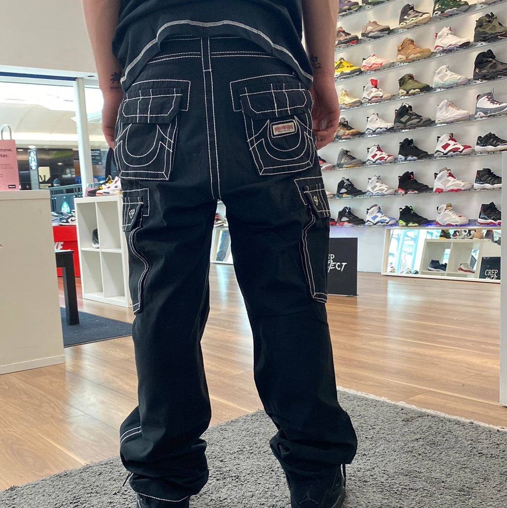 True religion cargo pants shop faded green