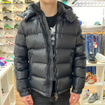 Moncler Maya Quilted Shell Down Hooded Jacket Black