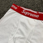 Supreme White / Red Boxers