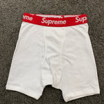 Supreme White / Red Boxers